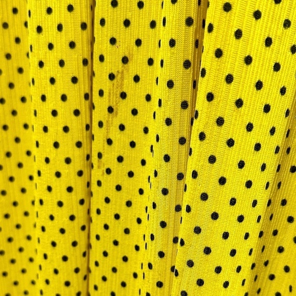 Zara Maxi long sleeve yellow polka dot dress size L - Picture 8 of 10